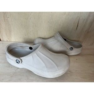 Crocs Mens Size 6 Classic Comfort Clogs Tan Beige Slip-On Waterproof Garden